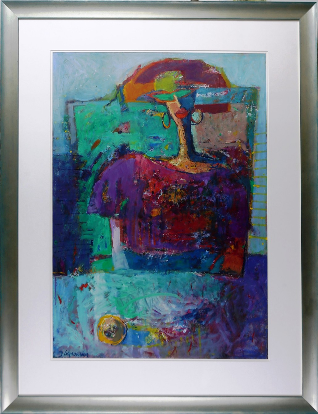 Frau mit grüner Brille